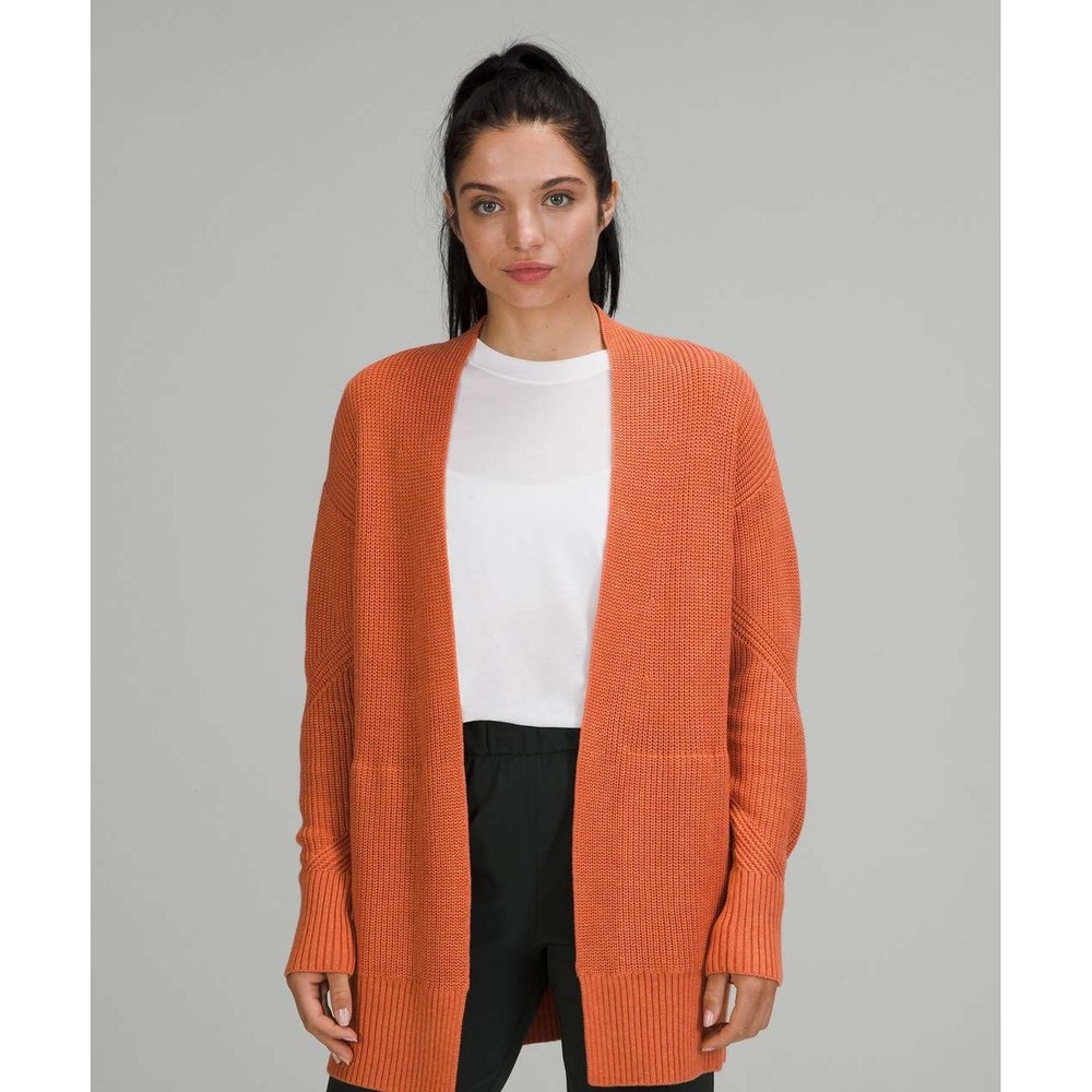 Lululemon Cashlu Sweater Wrap Womens XS Cahsmere Cardigan Athleisure Chunky Knit